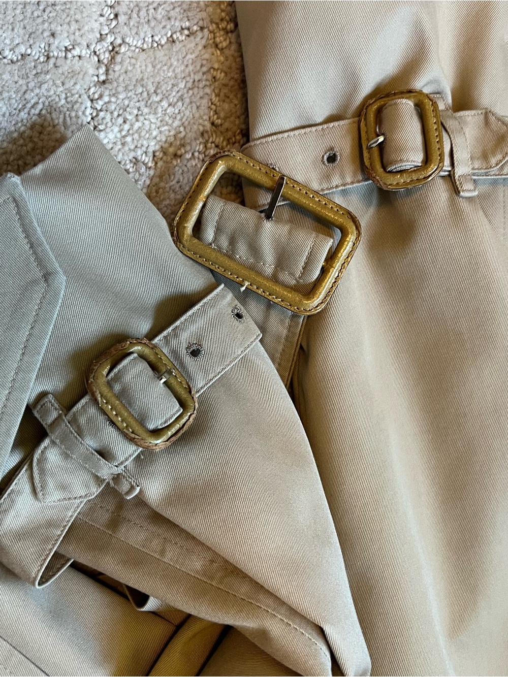 Burberry Beige Trench Coat with removable wool Nova Check Collar and Lining - Picture 12 of 15